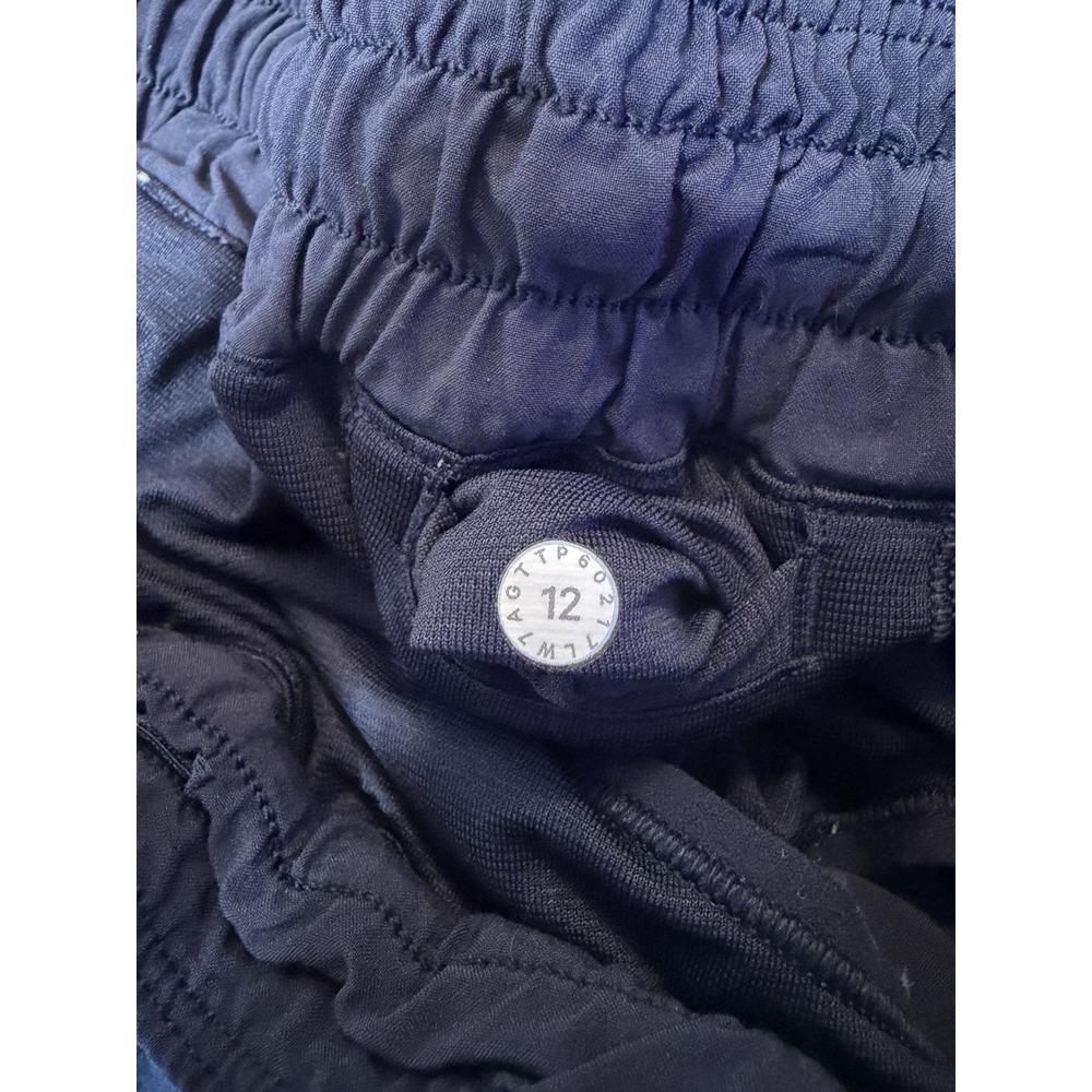 Lululemon Women's 12 12T Tall Hotty Hot Shorts Run Yoga 3.5" Speed Up Navy Blue - Picture 5 of 7